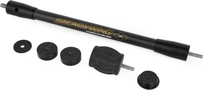 limaity Bow Stabilizer for Compound Bow 6" 8" 10" 12" 15" Archery 3k Carbon Balance Bar Absorber with Weights Absorption for Bow Hunting Shooting - Image 5